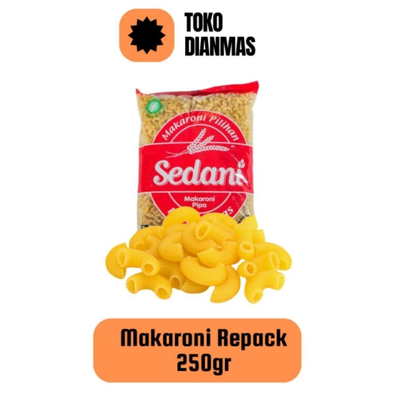 

Makaroni Sedani Repack 250gr (1/4kg) Sedani Makaroni pipa