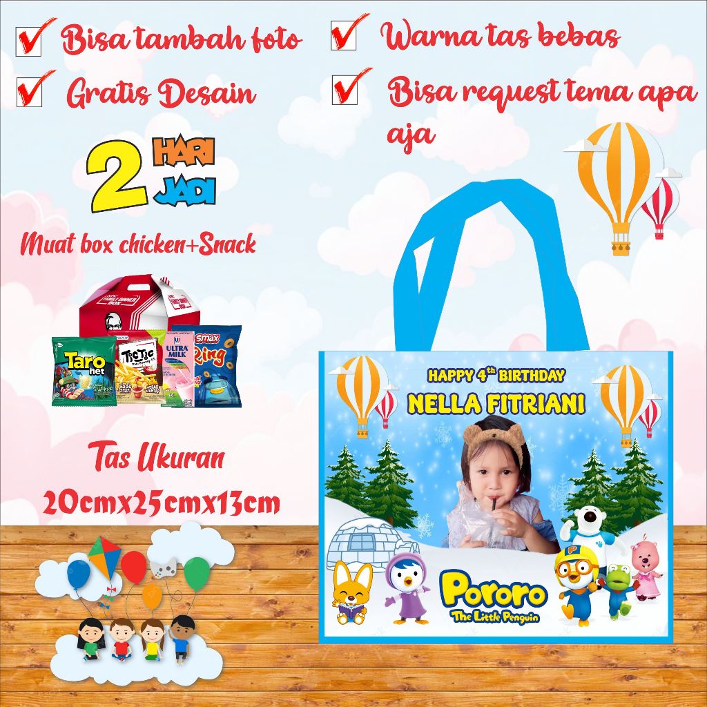 

Tas ulang tahun anak costum / Goodie bag tas bingkisan / tas ulang tahun /goodiebag / souvenirulangtahun/tasulangtahun/tasultah/godiebag/parcelultah/goodybag / parcelulangtahun / tasparcel / souvenirultah / tassouvenir / godybag / tascostum / taskarakter