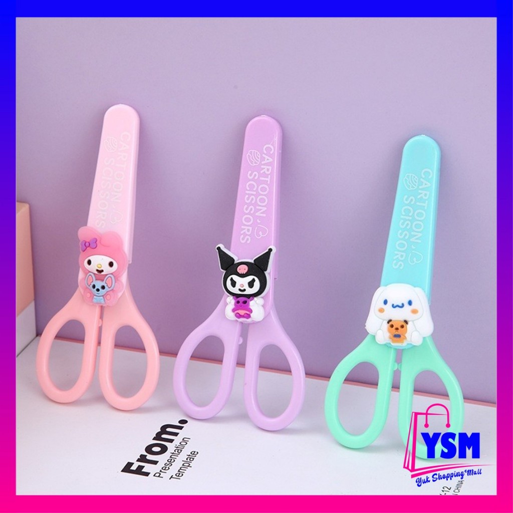 

YSM Gunting Motif Karakter Lucu Alat Tulis Anak Sekolah Kartun Diy Kertas Tangan Kantor ATK Scissors Mini