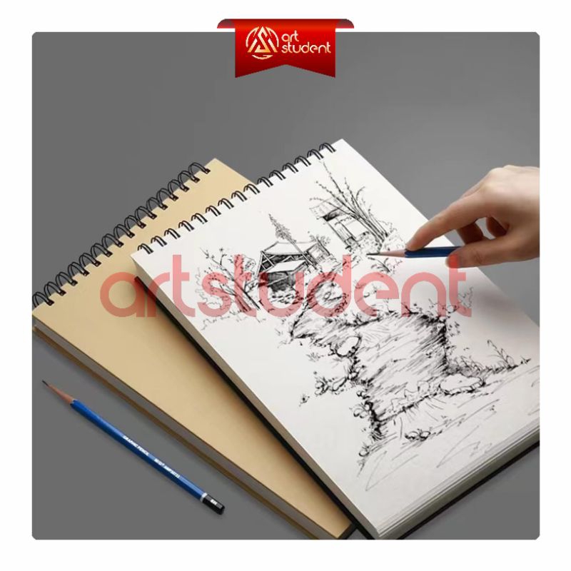 

[Art Student] Sketchbook Watercolor Buku Gambar Tebal Ukuran A6 A5 B5 isi 20 lembar / 40 halaman