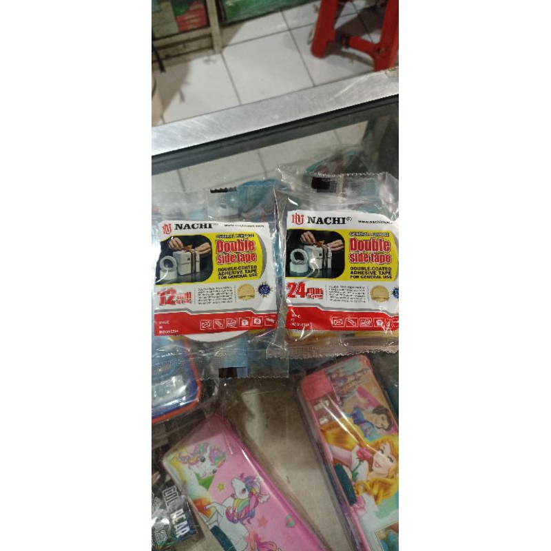

DOUBLE TAPE NACHI 1 INCH / 0,5 INCH Selotip perekat bolak balik