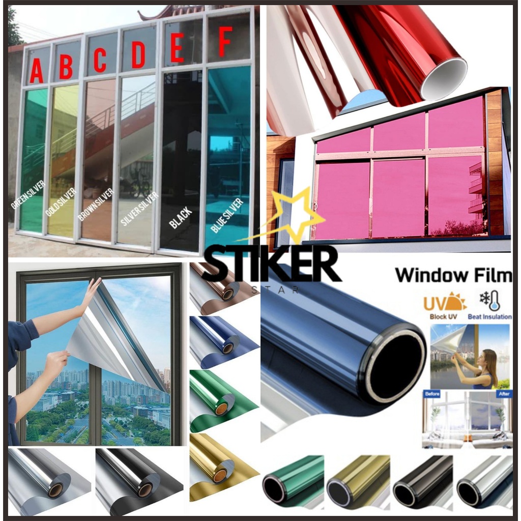 Stiker Kaca Film Oneway Jendela Rumah Cermin