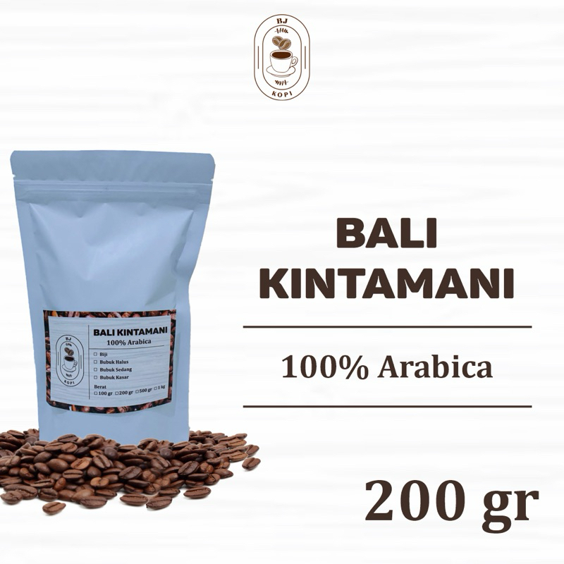 

Kopi Arabika Bali Kintamani Arabica Coffee Roast Beans 200gr Biji Bubuk