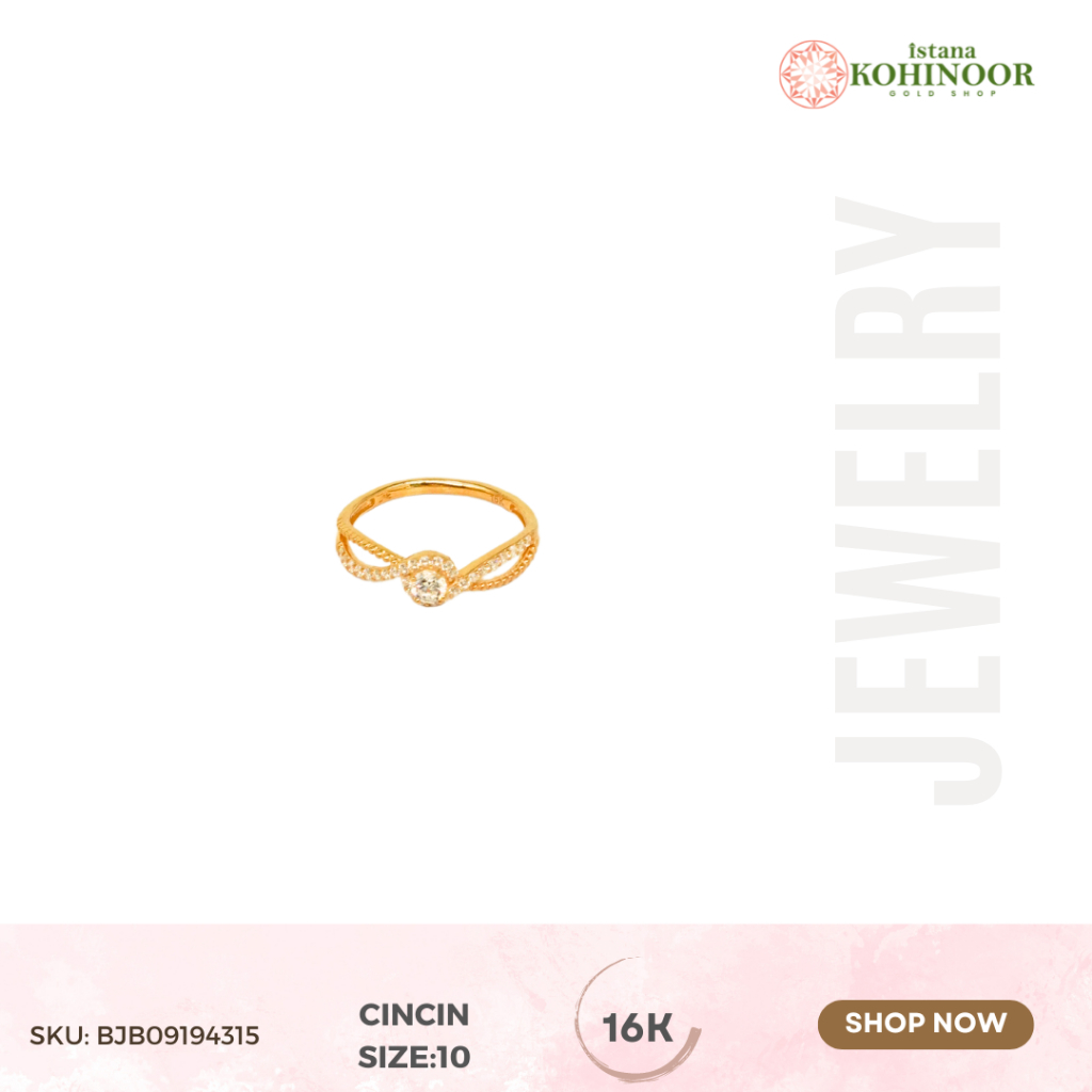 KOHINOOR CINCIN VARIASI EMAS GOLD YELLOW GOLD 16K EMAS