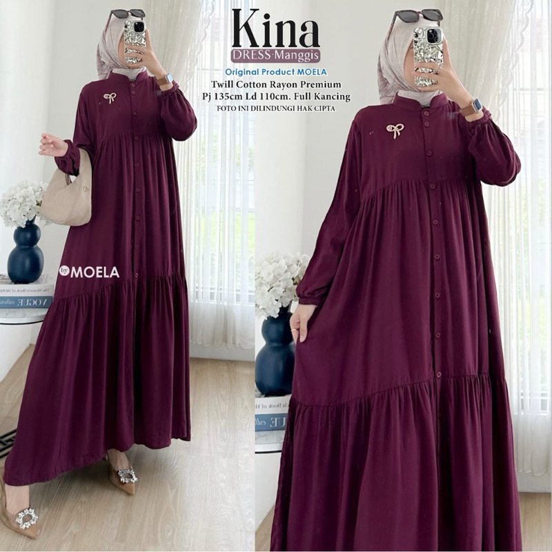 MIDI DRESS MOTIF KOMBINASI BY ORI MOELA ❤️