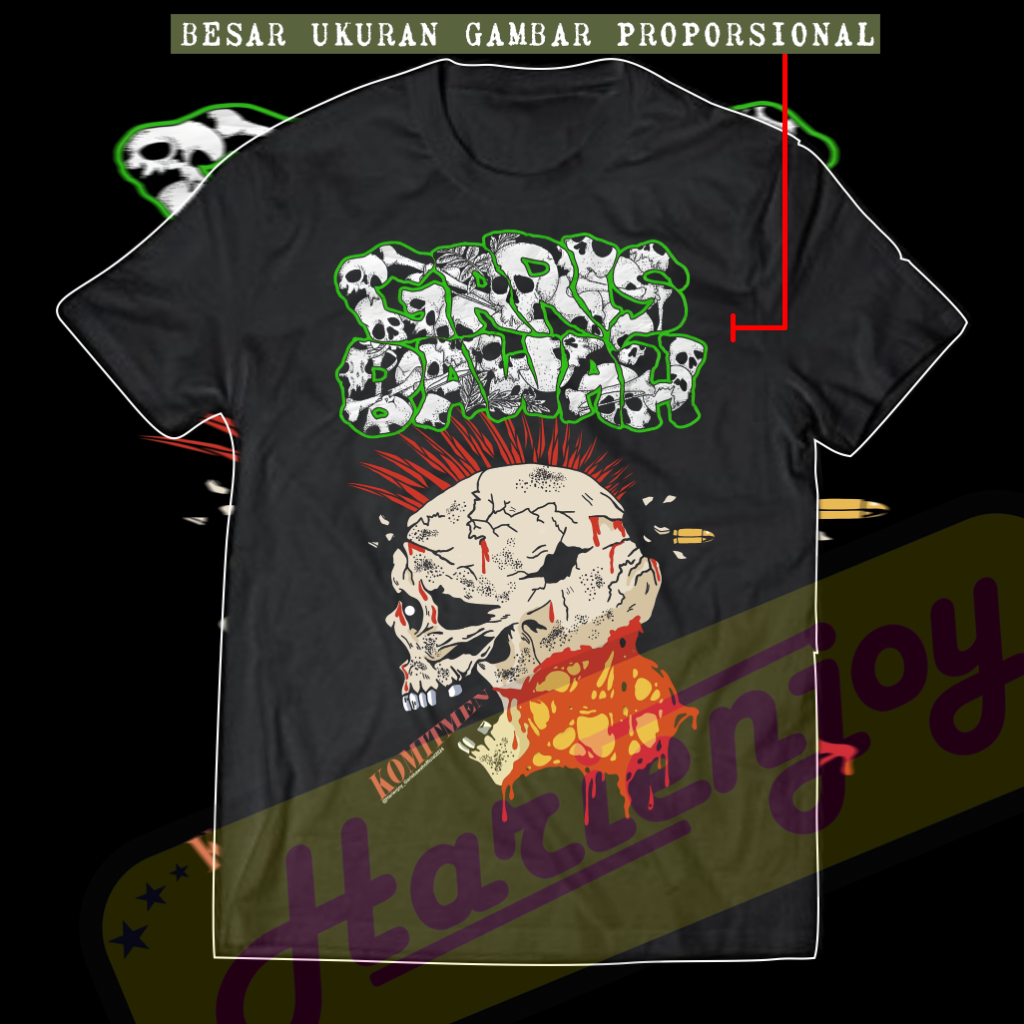 Official Merchandise Kaos dan kaset / T-Shirt Band Garis Bawah - Garis Bawah -  Komitmen Kaos Offici