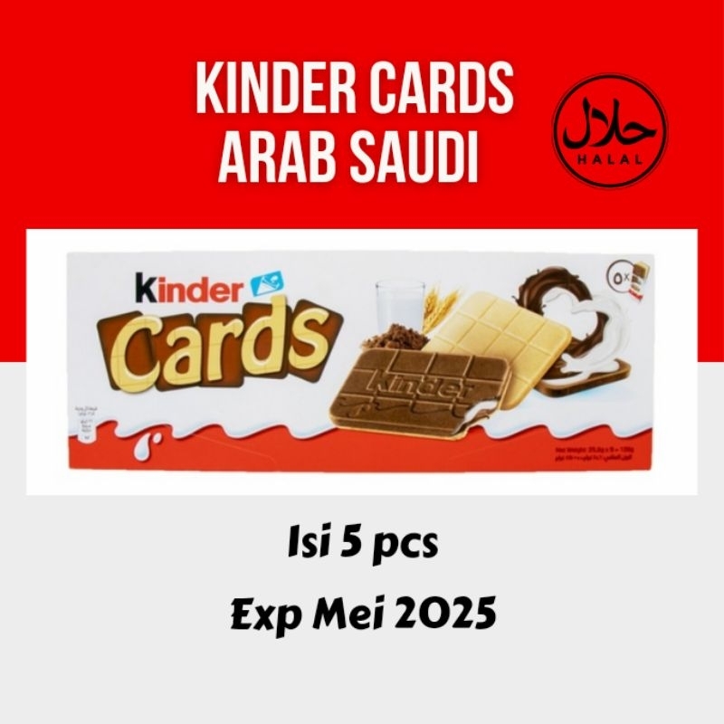 

Kinder Cards Coklat Impor Arab 128gr Ready Stock