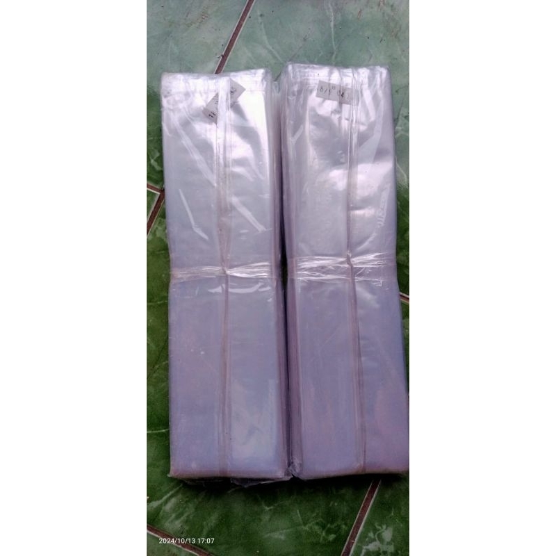 (SUPER) 1 kg isi 200 plastik lipat jamur ukuran 18x35x04. plastik baglog jamur tiram kuping