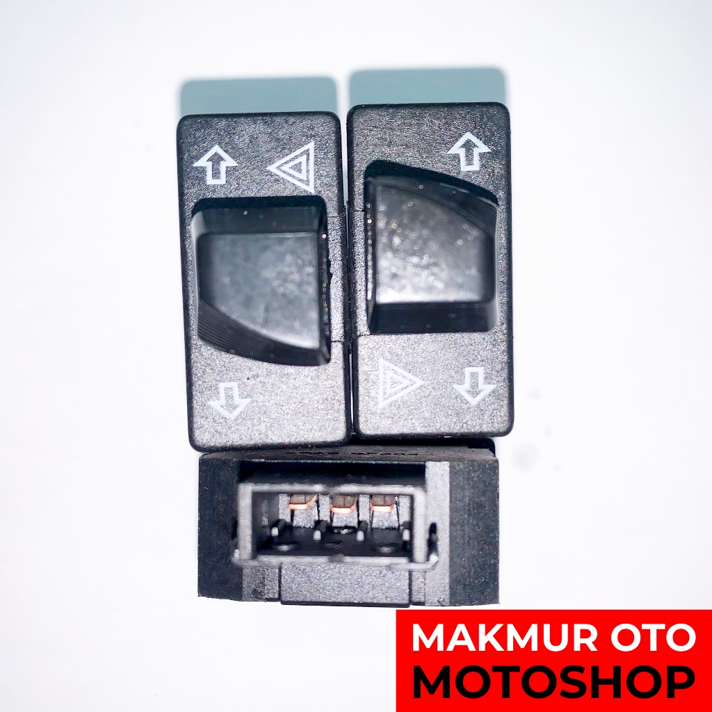 Saklar Sein Hazard Riting 34mm / 30mm / Trapesium Hitam – Saklar Lampu Weser Motor PNP Beat / Vario 
