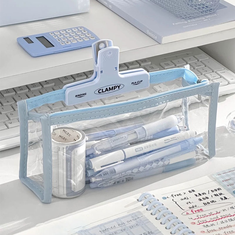 

Pouch Make up Kotak pensil transparan Tempat pensil