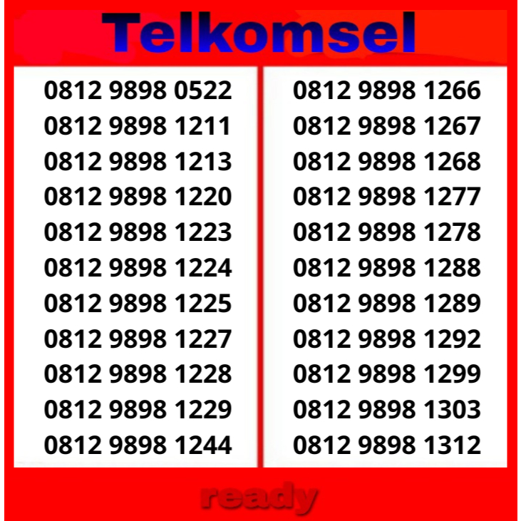 Nomor Cantik Simpati - Nomor Cantik Telkomsel - Nomor Simpati Cantik - Nomor Cantik Simpati 4G