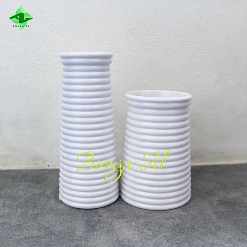 pot bunga melamin gerigi tinggi hiasa bunga meja ruang tamu p009