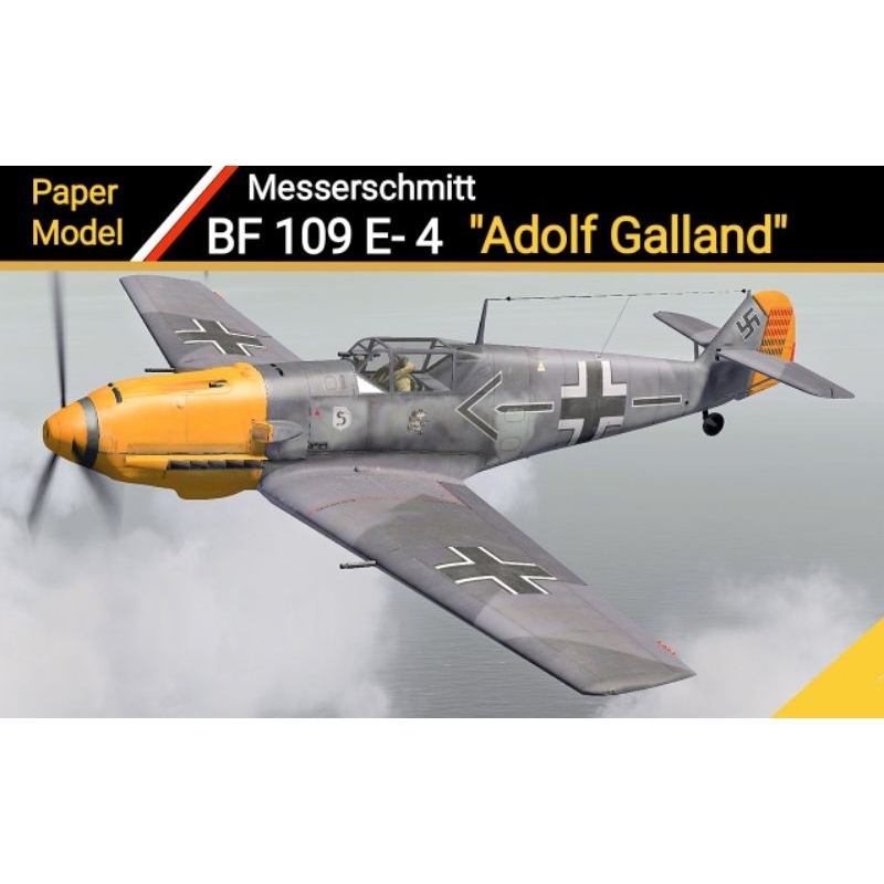 DIY Papercraft Pesawat Messerschmitt BF 109 E- "Adolf Galland"