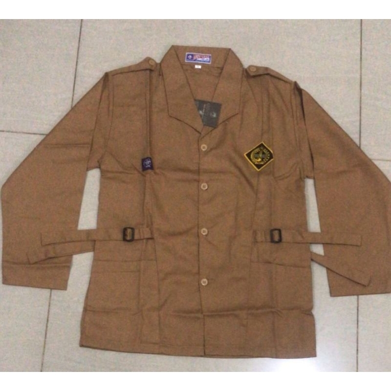 baju pramuka keper bata lengan panjang putri smp/sma