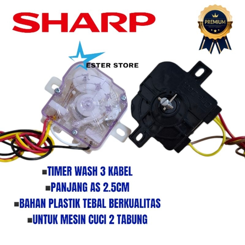 Sharp Timer Wash  3 kabel / Timer pencuci mesin cuci Sharp 2 tabung