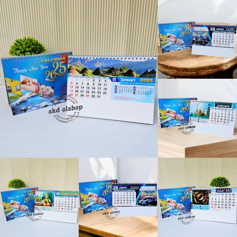 

kalender meja standard 2025 kalender meja 2025 BO pilihan banyak varian gambar(terima castume cetak merek)