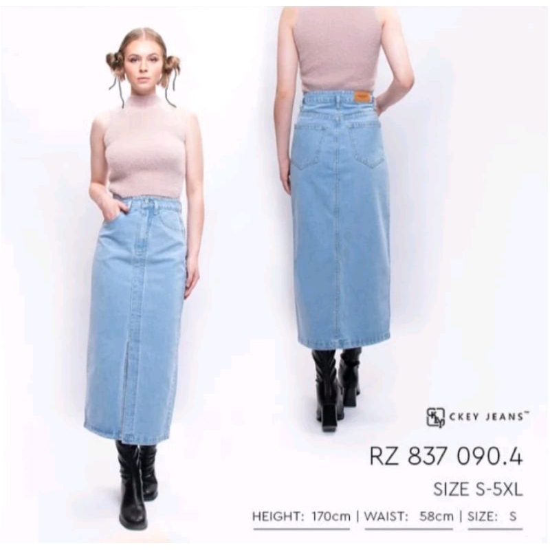 rok jeans impor ckey
