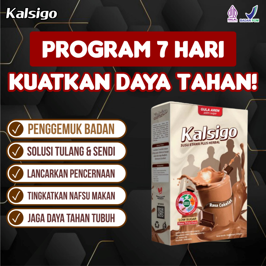 

Kalsigo Susu Etawa Peninggi Badan, Terdaftar BPOM, Halal, Gratis Ongkir!