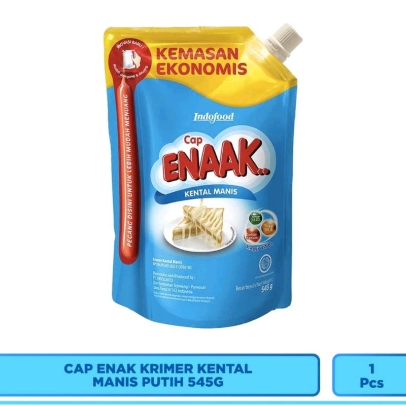 

Cap Enaak Krimer Kental Manis Plain Pouch 545g