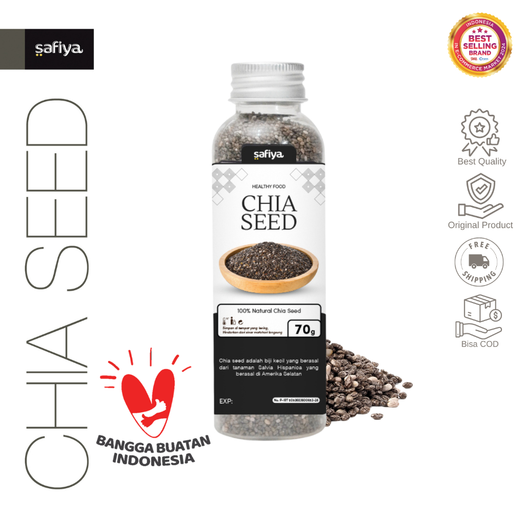 

Safiya Chiaseed Organik 70 Gram Botol Chia Seed Premium