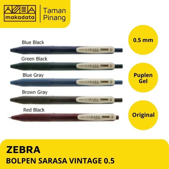 

BALLPOIN / PULPEN / PEN ZEBRA SARASA VINTAGE 0.5 (1 PCS)