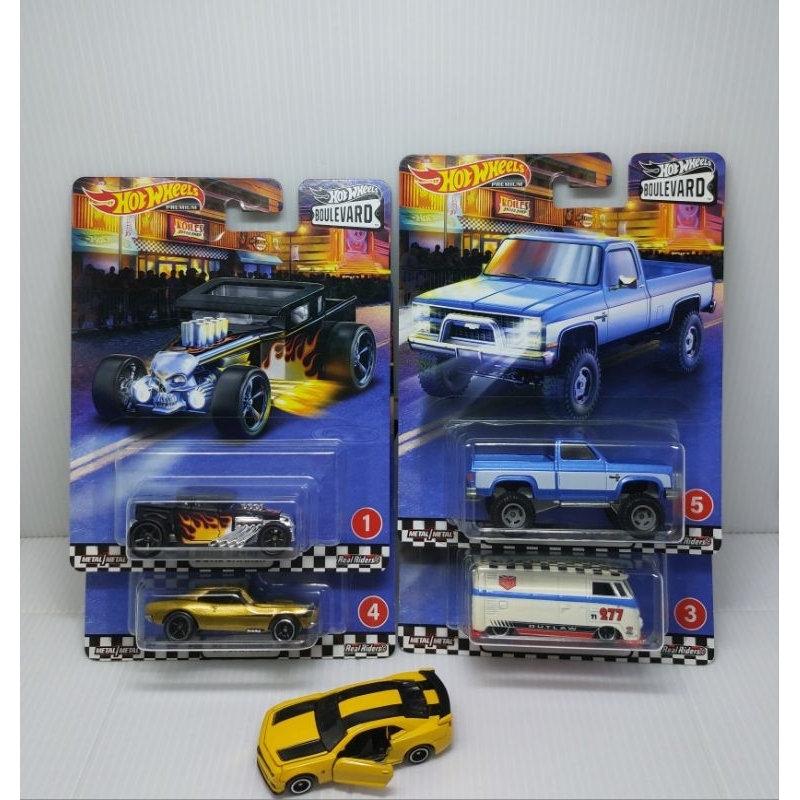 Hot Wheels Boulevard Paket 83 Chevy Silverado 4x4 Volkswagen T1 Panel Bus Bone Shaker 67 Camaro Prem