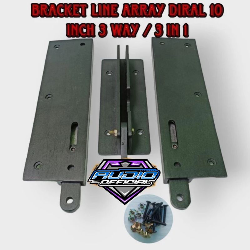 Bracket Gantung LINE ARRAY 3in1 Ukuran Box Speaker 10'' 3 WAY / Breket 10 inch 3x1 Berkualitas