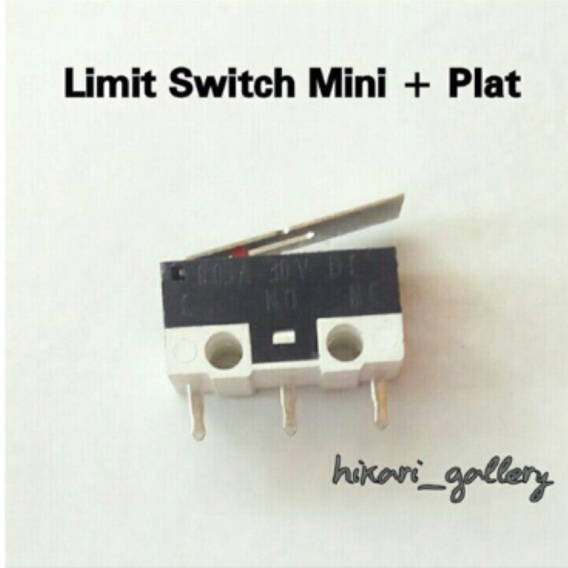 Micro Switch / Limit Switch MINI + PLAT TANPA RODA (ukuran kecil plus plat)