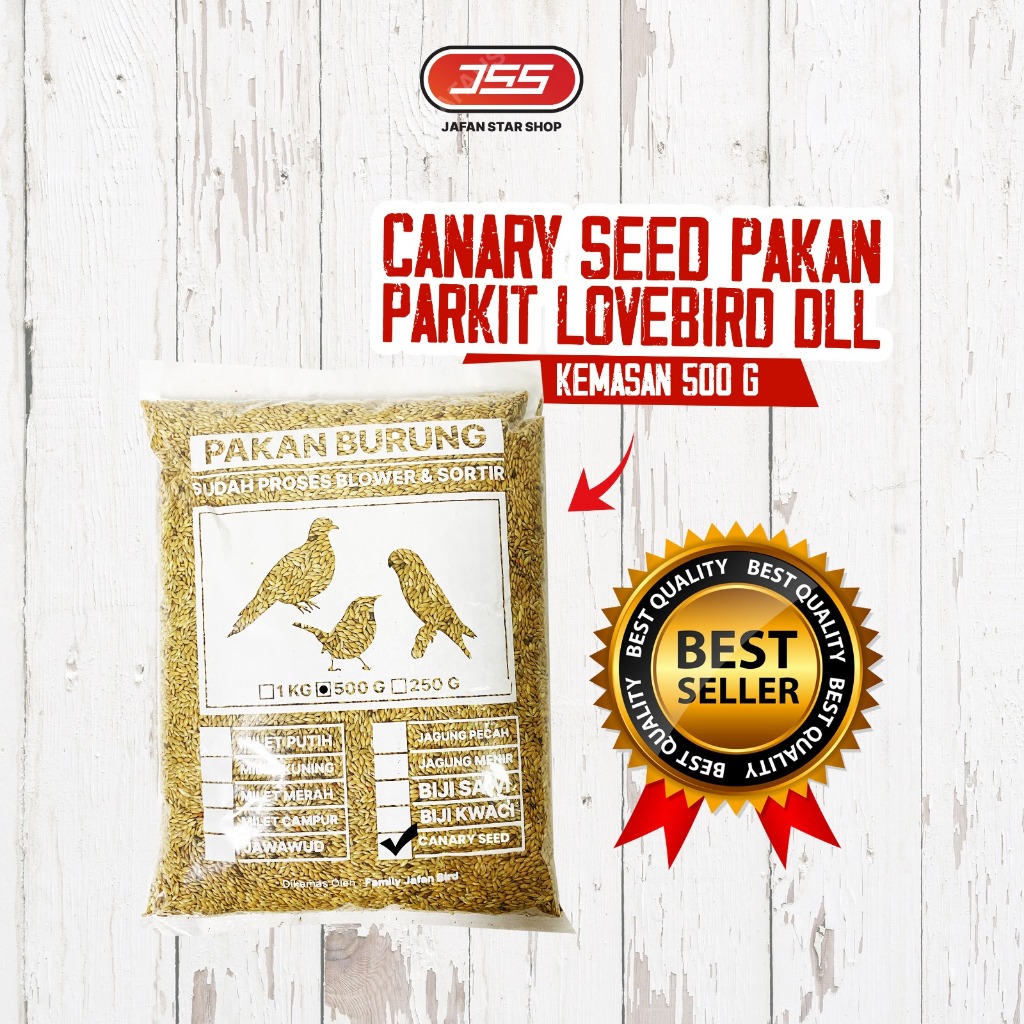 CANARY SEED BERSIH 500 GRAM PAKAN BURUNG KENARI LOVE BIRD PARKIT DLL