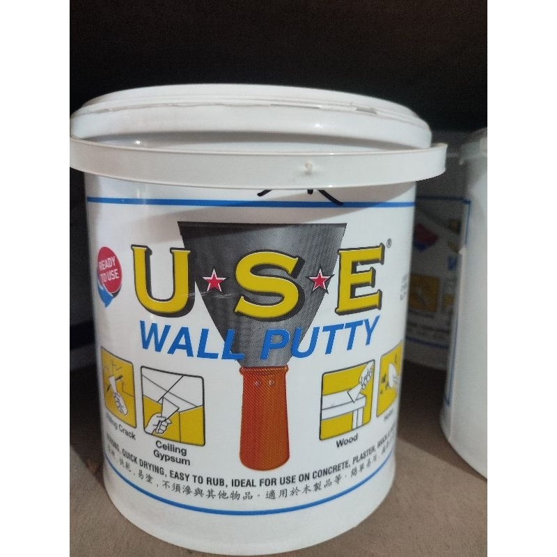 Dempul kayu/ Dempul dinding/ Wall Puty merk U.S.E kemasan 5 kg dan 25 kg