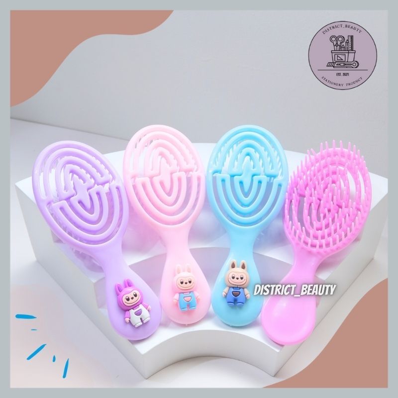 SISIR RESIN LABUBU WET BRUSH ANTI KUSUT SISIR RAMBUT ANAK MOTIF LABUBU RESIN LUCU TERMURAH