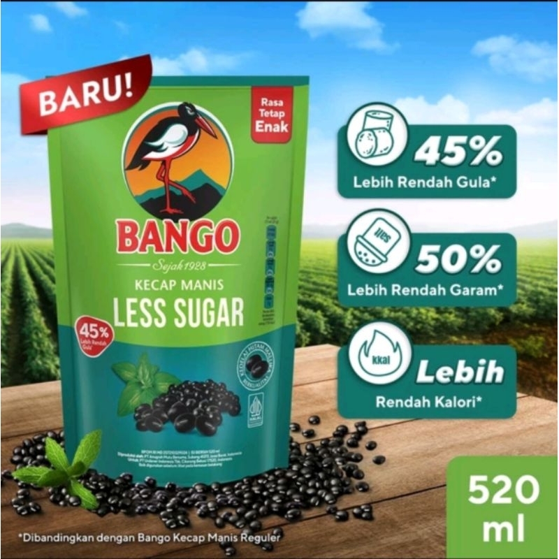 

Bango less sugar 520ml