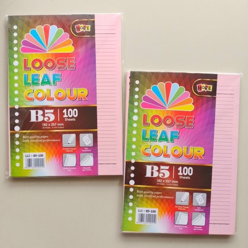 

Isi Binder Loose Leaf B5 100 Warna ( Pak ) RJ4