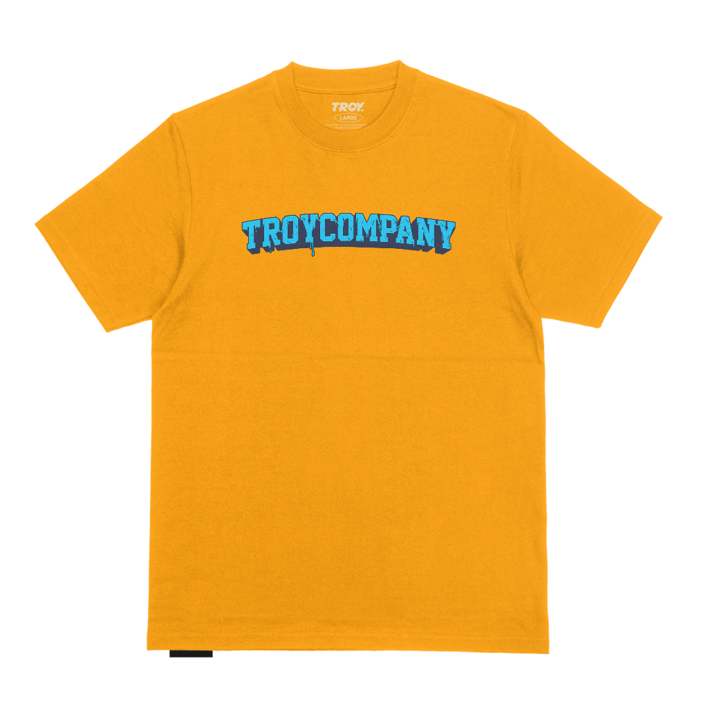 Troy Company Tshirt Yellow Mustard Melt Cyan - Kaos Lengan Pendek Kaos Kuning Mustard MTD 2754