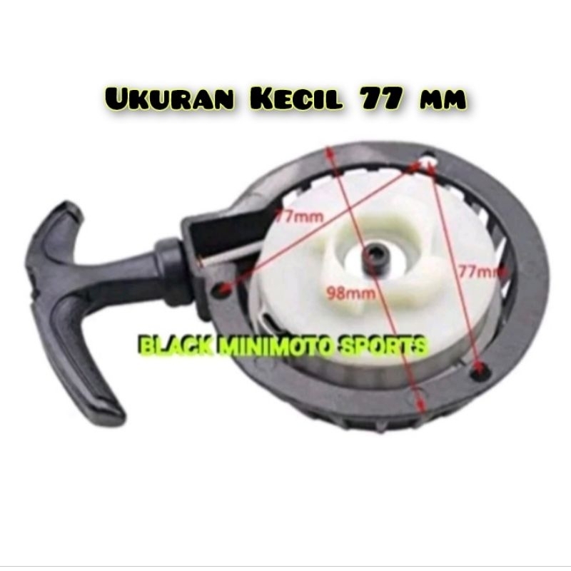 Kepala Pullstart Kecil Tarikan Enteng 77 mm Motor Mini GP TRAIL ATV Mesin Tarik - Tarikan Kepala Ata
