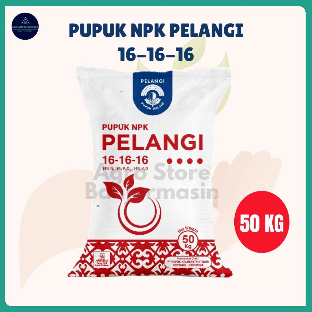 Pupuk NPK 16 16 16 Pelangi kemasan 50Kg