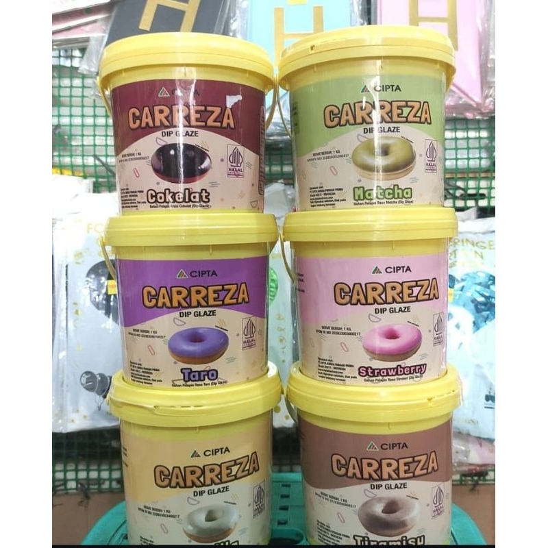Carreza Dip Glaze 1KG - Glaze Donat / Toping Coklat Lumer dll