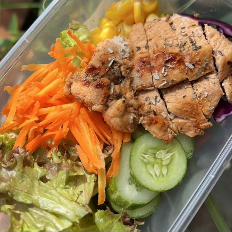 

Salad Vegetarian Chicken Grill Egg Halal Thoyyib Fresh Trusted