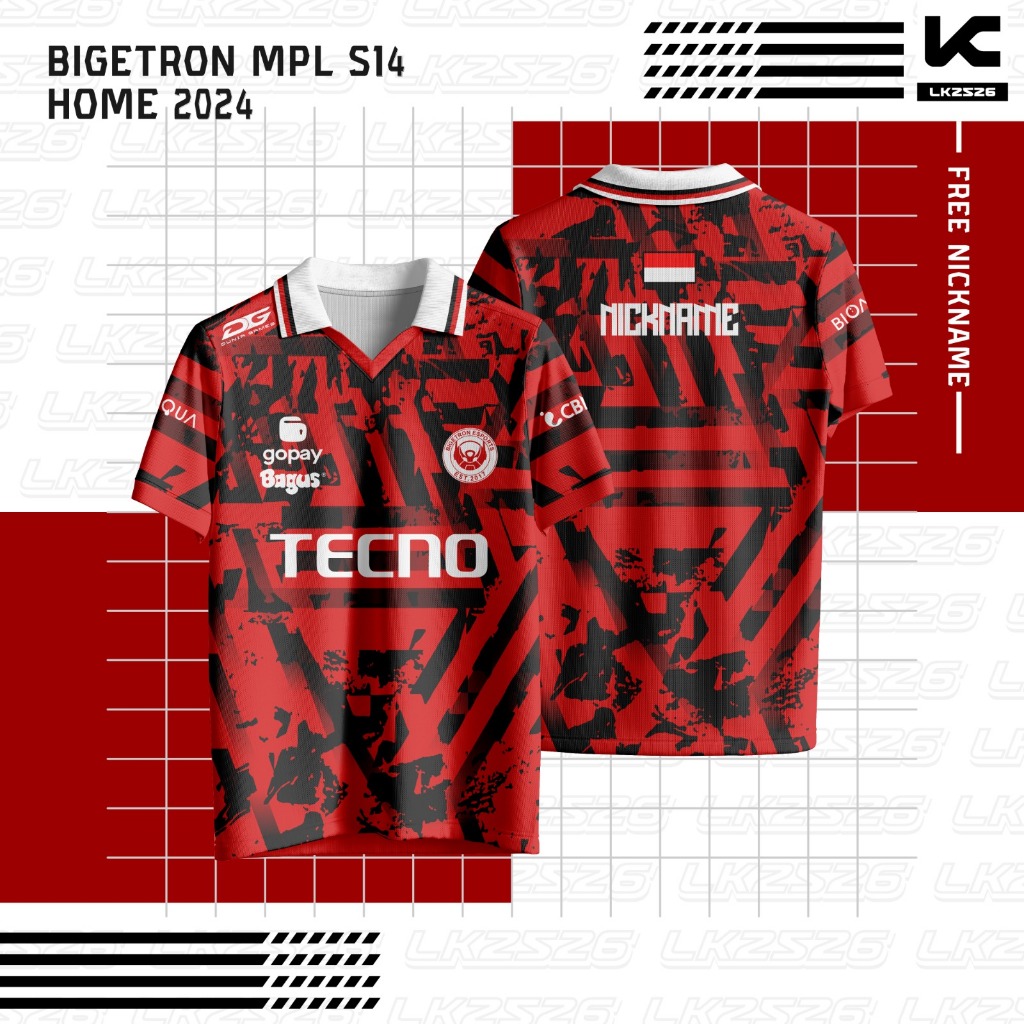 Jersey E-Sport Bigetron 2024 | Home MPL S14 | Full Printing Premium