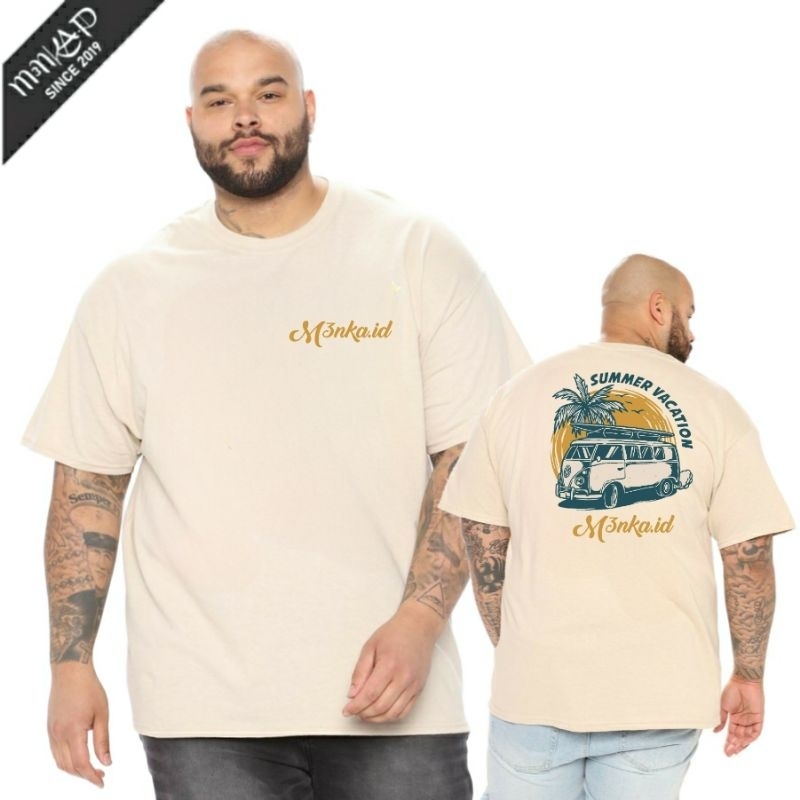 KAOS M3NKA.ID - KAOS DISTRO SUPER PREMIUM ORIGINAL M3NKA APPAREL WARNA CREAM (COKLAT SUSU) SERIES - 