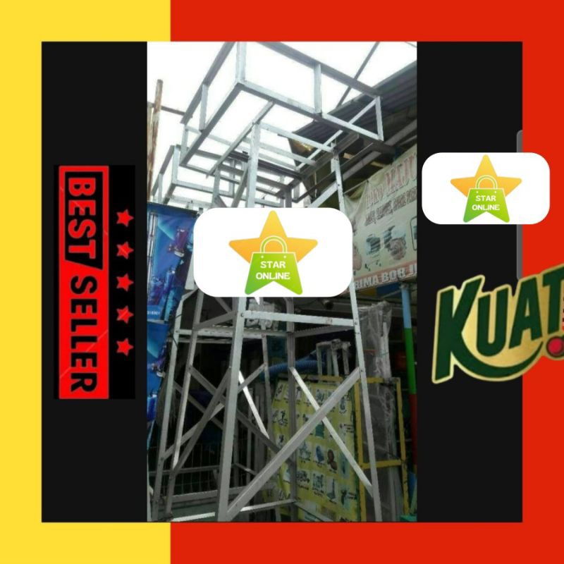 Menara Besi Toren air kaki 4 torn excel 1000 liter tandon bak gs 800L tangki air gs1000 stainless wa