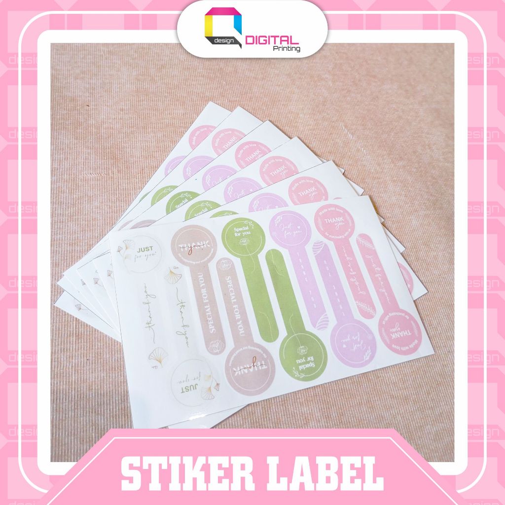 

60 PCS STIKER LABEL THANK YOU / STIKER JUST FOR YOU/ STIKER THANK YOU/ CUTE LABEL