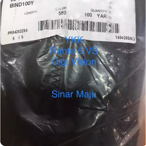 YKK ZIPPER 5VS VF CHAIN (RANTE 5VS/VF) GIGI VISLON 1 ROLL = 100 YARD