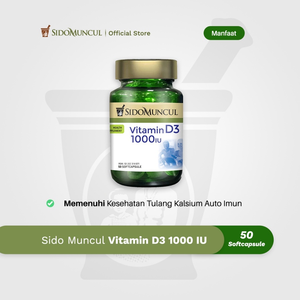 SIDOMUNCUL VITAMIN D3 1000 IU 50 Softcapsul
