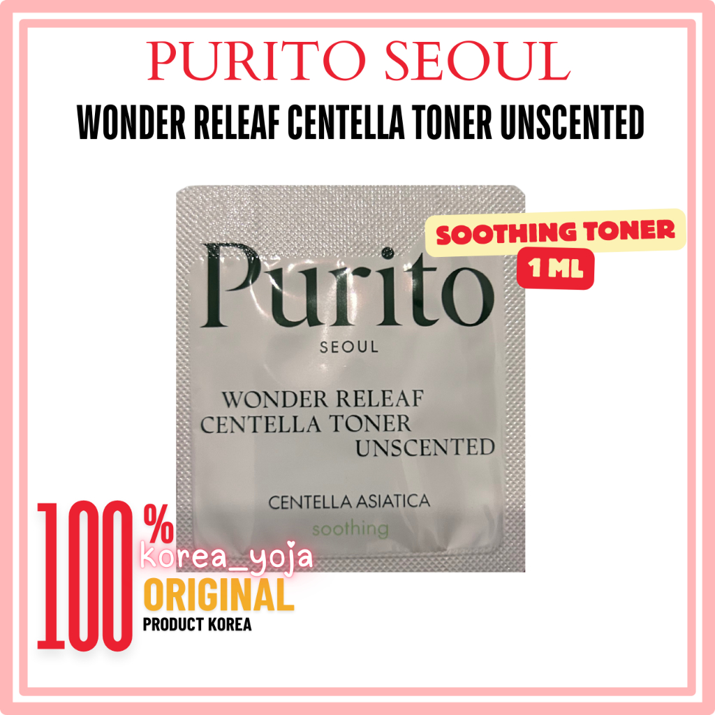 [ READY STOCK ] PURITO SEOUL SOOTHING TONER [ EXP 2027 ] SAMPLE Wonder Releaf Centella Toner Unscent