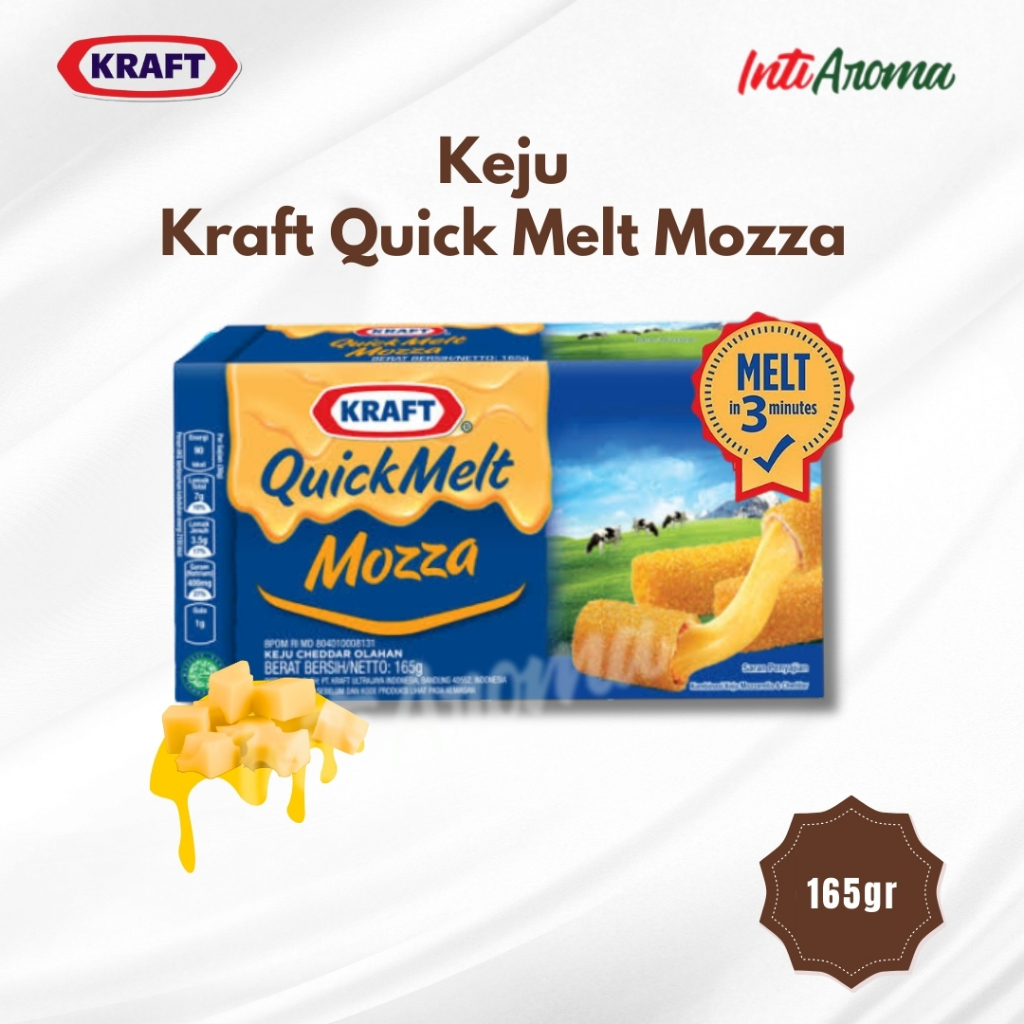 

Kraft Keju Quick Melt Mozza Cheese 165gr Keju Cepat Leleh Mozzarella