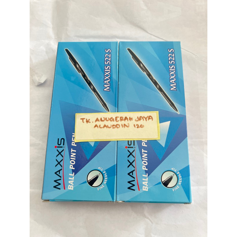 

[ 1 LUSIN / 12 PCS ] PULPEN MAXXIS 522 S HITAM , PULPEN , BOLPEN HITAM