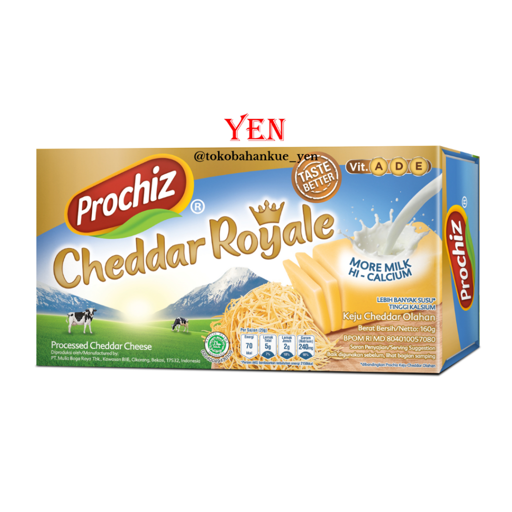 

Prochiz Cheddar Royale / Keju Parut 160gr