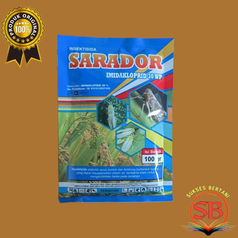 INSEKTISIDA SARADOR IMIDAKLOPRID 30 WP - 100 GRAM