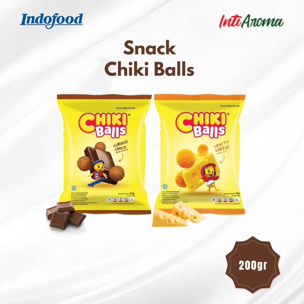 

Snack Camilan Chiki Balls Coklat Keju Kemasan 55 gr